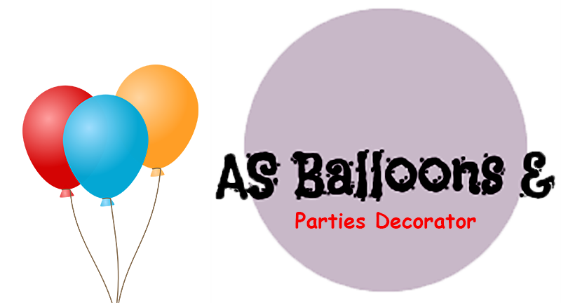 AS Balloons And Parties Decorator Logo